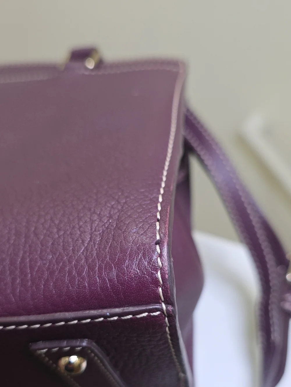 Dooney & Bourke Blair Bag Purple Pebble Leather/Pink Interior EUC